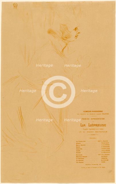 La Lépreuse, 1896. Creator: Henri de Toulouse-Lautrec.