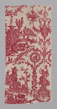 La Liberté Americaine (American Liberty) (Furnishing Fabric), France, 1783/89. Creators: Unknown, Oberkampf Manufactory