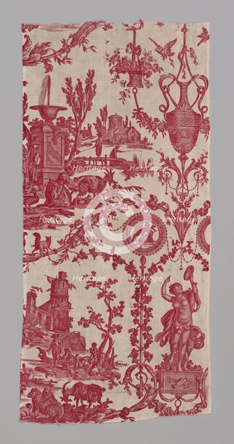 La Liberté Americaine (American Liberty) (Furnishing Fabric), France, 1783/89. Creators: Unknown, Oberkampf Manufactory.