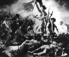 La Liberte guidant le Peuple 28th July 1830. Artist: Eugène Delacroix