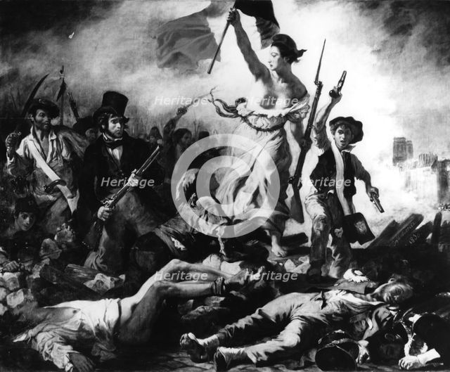 'La Liberte guidant le Peuple', 28th July 1830.  Artist: Eugène Delacroix