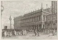 La libreria. V. [upper left], in or before 1742. Creator: Canaletto