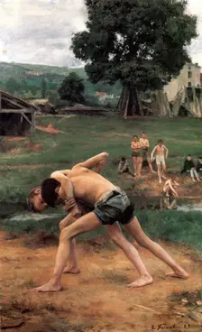 La Lutte ('Wrestling'), 1889. Artist: Emile Friant