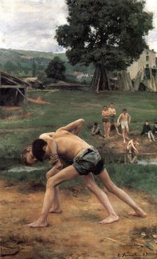 La Lutte ('Wrestling'), 1889. Artist: Emile Friant