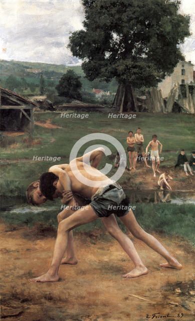 'La Lutte' ('Wrestling'), 1889.  Artist: Emile Friant