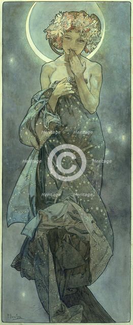 La Lune, 1902. Creator: Mucha, Alfons Marie (1860-1939).