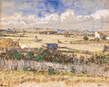 La Moisson en Provence, 1888. Creator: Vincent van Gogh