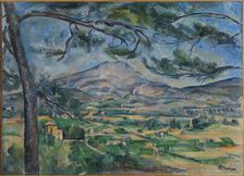 La Montagne Sainte-Victoire au grand pin (Mount Sainte-Victoire with Large Pine), ca 1887. Creator: Cézanne, Paul (1839-1906)