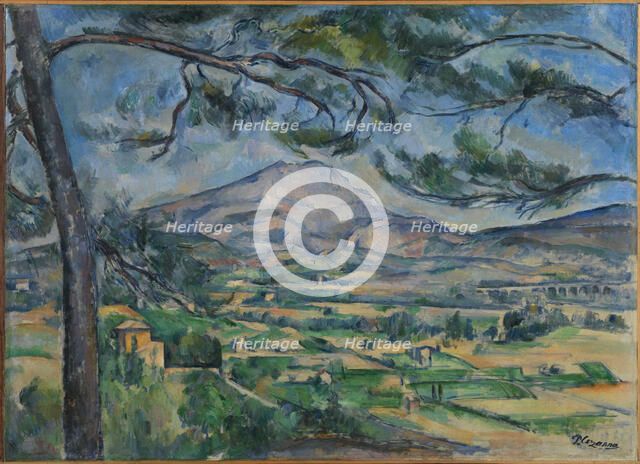 La Montagne Sainte-Victoire au grand pin (Mount Sainte-Victoire with Large Pine), ca 1887. Creator: Cézanne, Paul (1839-1906).
