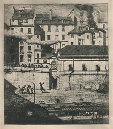 La Morgue (3rd State, 9 1/8 x 8 1/8 Inches) 1854, (1927). Artist: Charles Meryon