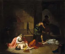 La Mort d'Agis, 1789. Creator: Nicolas Andre Monsiau