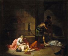 La Mort d'Agis, 1789. Creator: Nicolas Andre Monsiau