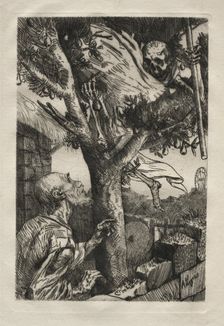 La mort dans le piorier. Creator: Alphonse Legros (French, 1837-1911)