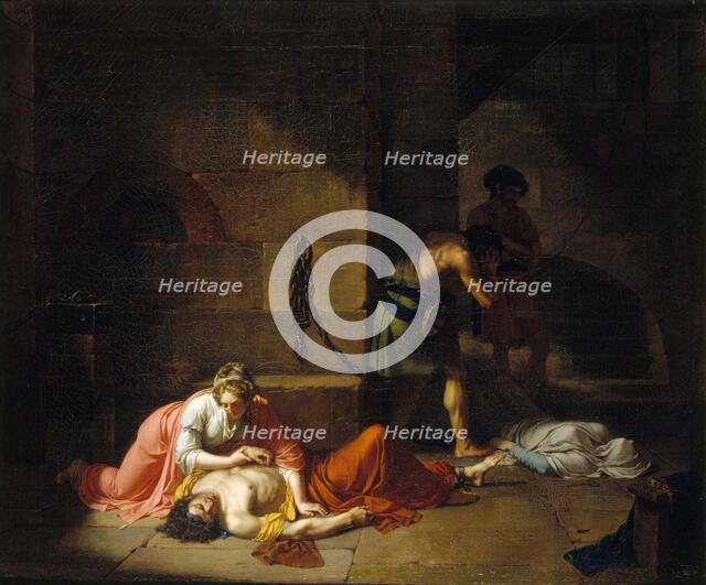 La Mort d'Agis, 1789. Creator: Nicolas Andre Monsiau.