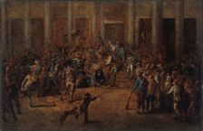 La mort de Flesselles, prévôt des marchands, devant l'Hôtel de Ville, le 14 juillet 1789. Creator: Jean-Baptiste Lallemand