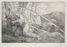 La Mort et le Bûcheron (5th Plate). Creator: Alphonse Legros (French, 1837-1911)
