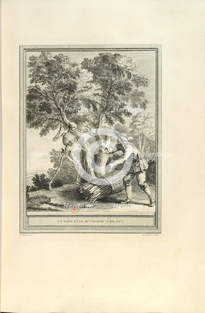 La mort et le bûcheron (The Death and the Woodcutter), 1755. Creator: Oudry, Jean-Baptiste (1686-1755).
