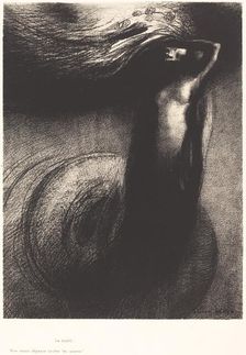 La Mort: Mon ironie depasse toutes les autres! (Death: My iron surpasses all others!), 1889. Creator: Odilon Redon