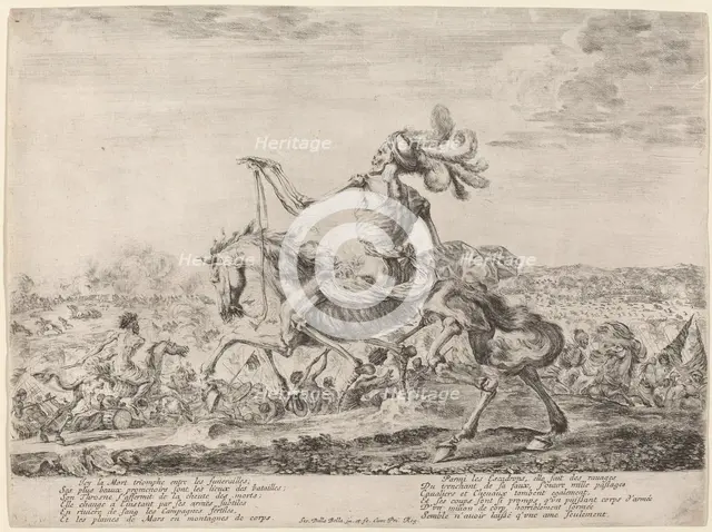 La Mort sur un champ de bataille [Death on a Battlefield], 1648. Creator: Stefano della Bella.