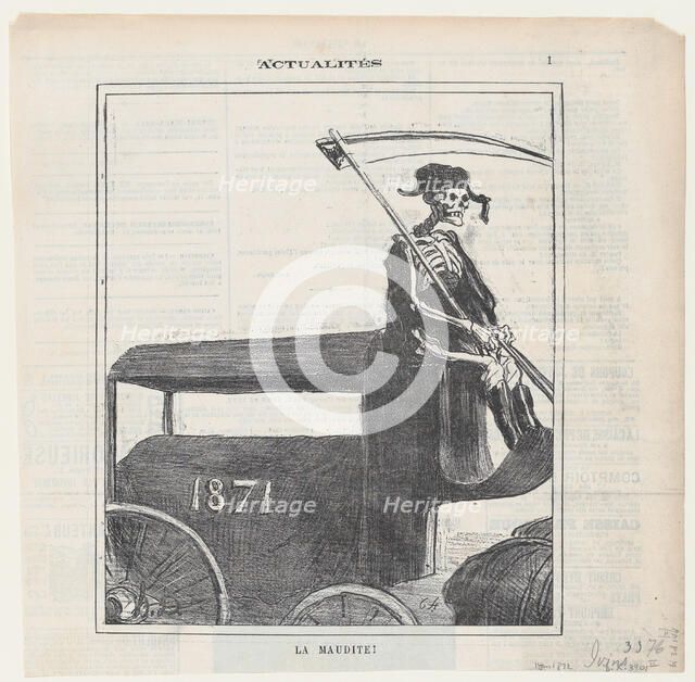 La Maudite!, 1872. Creator: Honore Daumier.