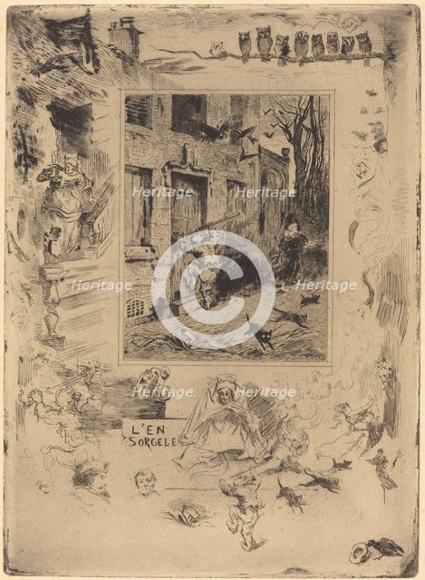 La Maison Maudite (The House of the Damned), c. 1883/1885. Creator: Felix Hilaire Buhot.