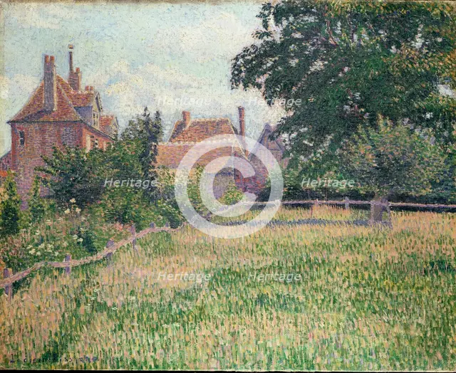 La Maison de la Sourde, Eragny, 1886. Artist: Lucien Pissarro.