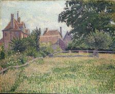 La Maison de la Sourde, Eragny, 1886. Artist: Lucien Pissarro