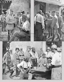 La Maniere de Petain; Le commandant en chef dans les cantonnements 1917. Creator: Unknown
