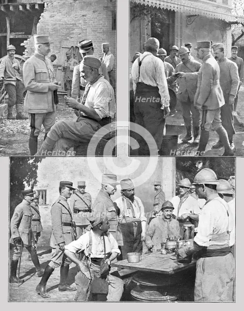 'La Maniere de Petain; Le commandant en chef dans les cantonnements', 1917. Creator: Unknown.