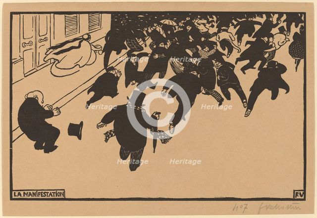 La Manifestation (The Demonstration), 1893. Creator: Félix Vallotton.