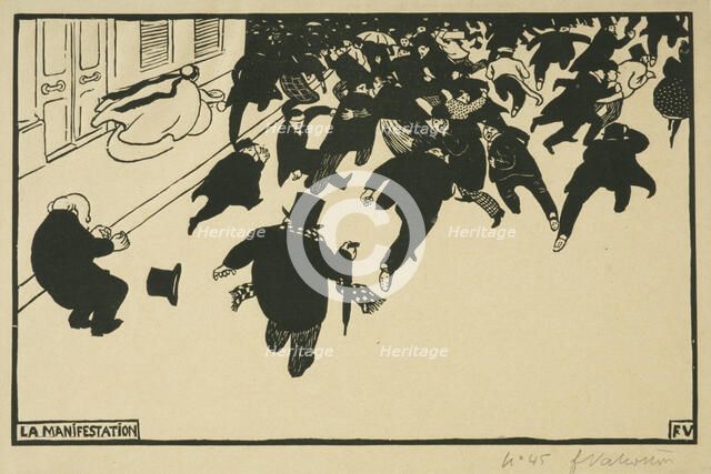 La Manifestation (The Uprising), 1893. Creator: Felix Vallotton.