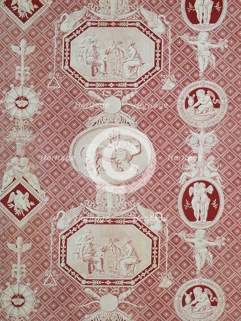 La Marchande d'Amour (The Merchant of Love) (Furnishing Fabric), France, 1815/17. Creator: Christophe-Philippe Oberkampf.