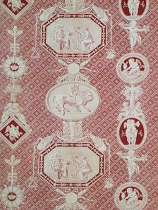 La Marchande d'Amour (The Merchant of Love) (Furnishing Fabric), France, 1815/17. Creator: Christophe-Philippe Oberkampf