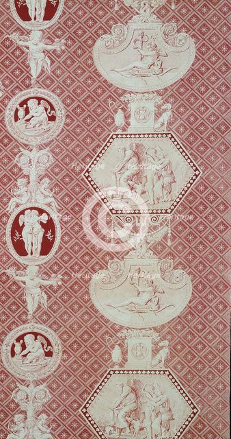 La Marchande d'Amour (The Merchant of Love) (Furnishing Fabric), France, 1815/17. Creator: Christophe-Philippe Oberkampf.