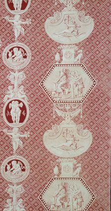 La Marchande d'Amour (The Merchant of Love) (Furnishing Fabric), France, 1815/17. Creator: Christophe-Philippe Oberkampf