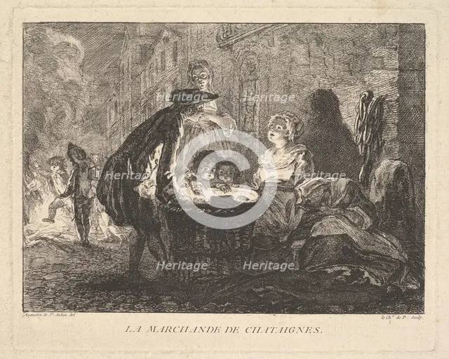 La Marchande de Chataignes (The Chestnut Seller), 1762. Creator: Chevalier de Parlington.