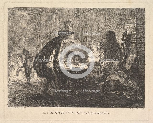 La Marchande de Chataignes (The Chestnut Seller), 1762. Creator: Chevalier de Parlington.