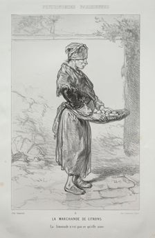La Marchande de Citrons. Creator: Paul Gavarni (French, 1804-1866)