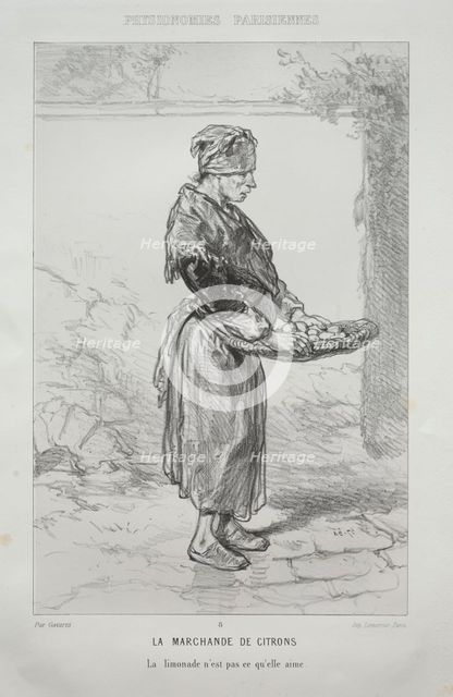 La Marchande de Citrons. Creator: Paul Gavarni (French, 1804-1866).