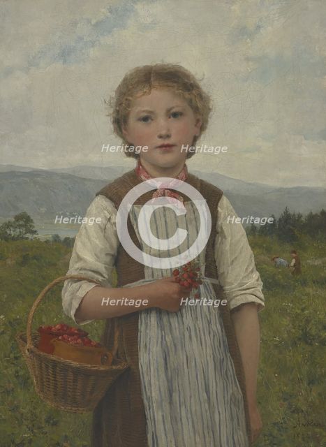 La Mariette aux fraises, 1884. Creator: Anker, Albert (1831-1910).