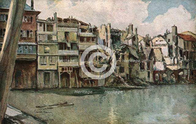 ''La Meuse a Verdun', 1916 (1924) Creator: Francois Flameng.