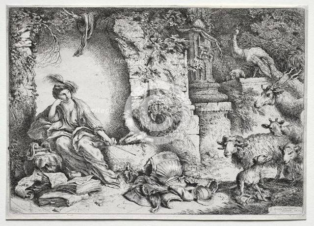 La Mèlancolie , c. 1660-1665. Creator: Giovanni Benedetto Castiglione (Italian, 1609-1664).
