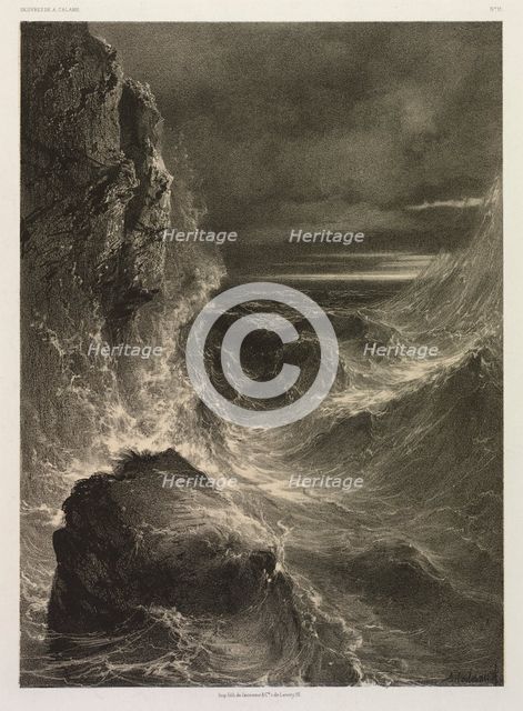 La Mer, 1851. Creator: Alexandre Calame (Swiss, 1810-1864).