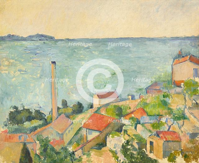 La Mer à l'Estaque (The Sea at l'Estaque) , 1878-1879. Creator: Cézanne, Paul (1839-1906).