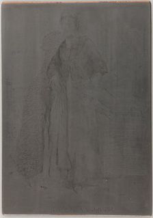 La Mere Gerard. One of the Twelve Etchings from Nature, 1857-1858. Creator: James Abbott McNeill Whistler