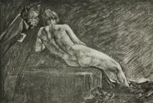 La Messagère du diable, between circa 1880 and circa 1885. Creator: Félicien Rops