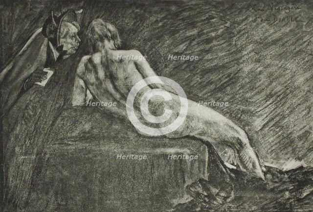 La Messagère du diable, between circa 1880 and circa 1885. Creator: Félicien Rops.