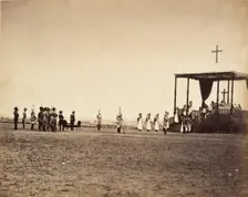 La Messe au Camp de Châlons, 1857. Creator: Gustave Le Gray