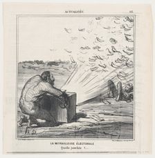 La Mitrailleuse Électoral, 1869. Creator: Honore Daumier