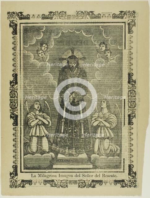 La milagrosa imagen del Señor del Rescate (The Miraculous Image of Our Savior), 1903. Creator: José Guadalupe Posada.